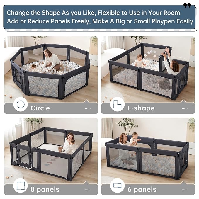 Baby Playpen, Large Play Pen for Babies and Toddlers - Image 2