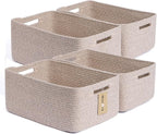 Large Storage Baskets for Organizing, Closet Shelf Baskets for Clothes Blanket by MiniArkStorageBasketsHome