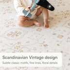 Lillefolk Baby Play Mat for Floor – 6x8ft Vintage Vanilla | Soft Non Toxic - Image 4