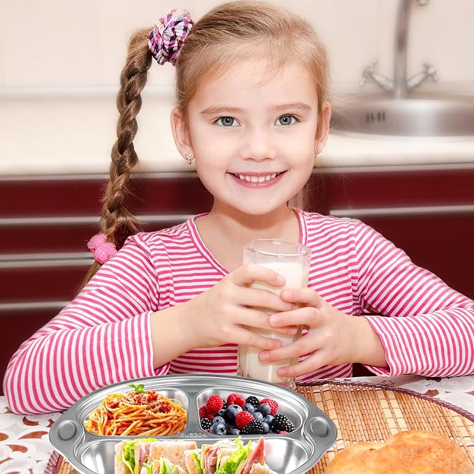 Stainless Steel Baby Suction Plates: Divided Plates - Image 9