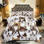 QOOMO Kawaii Dog Comforter Set, Queen Size, Down Alternative, Soft and by QOOMOHOME