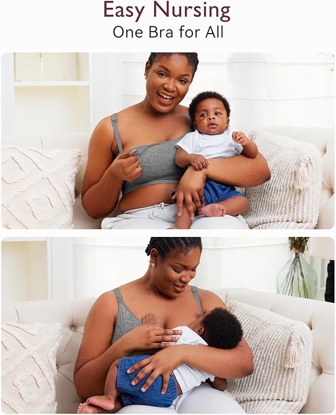 Momcozy Hands Free Pumping Bra, Adjustable Breast-Pumps Holding and Nursing Bra - Image 4