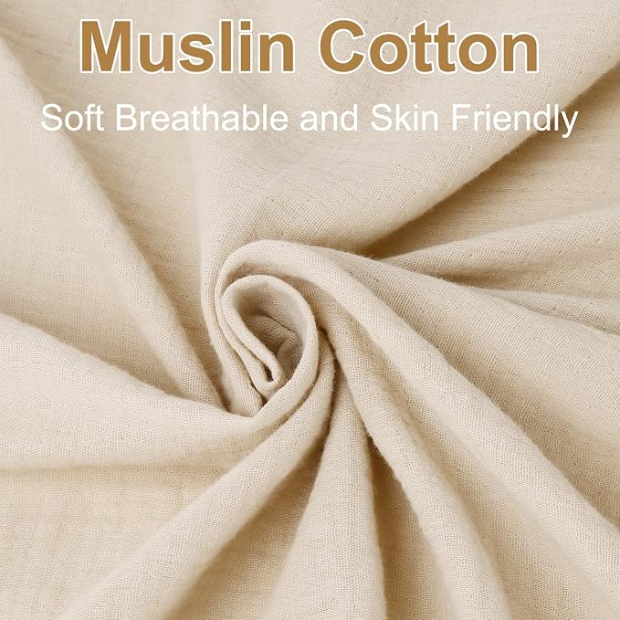 2 Pack Muslin Fitted Crib Sheets - Image 7