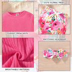 HINTINA Infant Baby Girl Knit Pullover Long Sleeve Sweater Outfits Fall Winter - Image 4