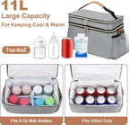 Breastmilk Cooler Bag with 6 Ice Pack, Wearable Breast Pump Bag Compatible with - Image 2
