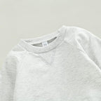 Toddler Baby Boy Clothes Solid Color Long Sleeve Crewneck Sweatshirt Top Casual - Image 3