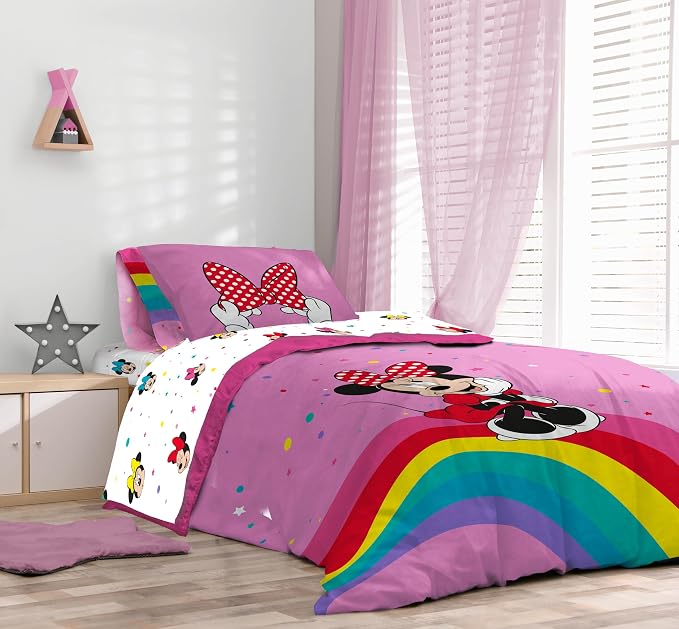 Sunny Side Up Disney Minnie Mouse Twin Comforter Set â€“ 5 Piece Kids Bedding - Image 7