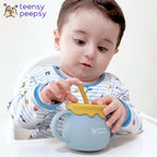 Honey Jar Pot 3-in-1 Silicone Training Cup 8.5oz, Baby Sippy Cup - Image 2
