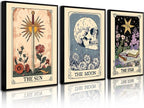 Pouydmi Tarot Card Wall Art Sun Moon Canvas Wall Decor Mystical Astrology Wall by Unknown