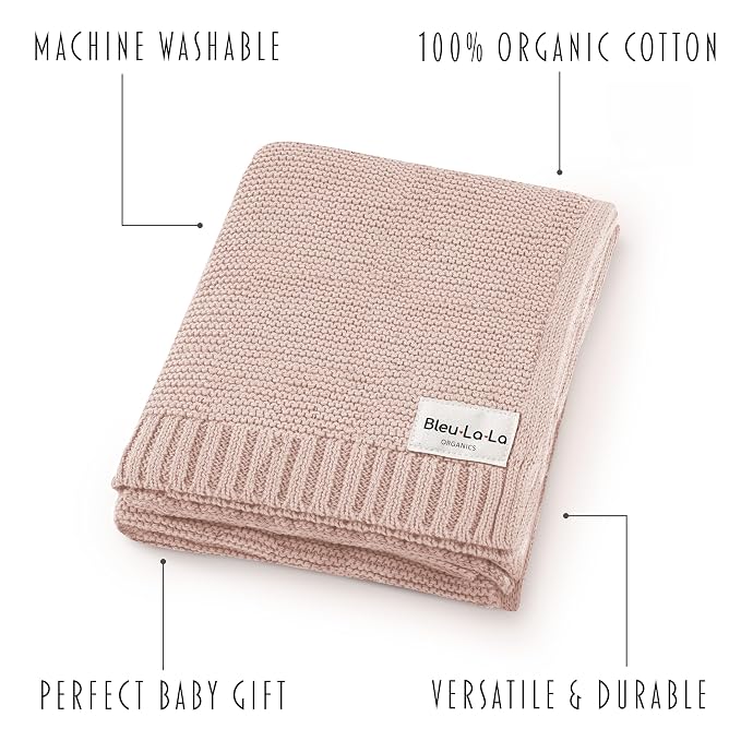 Heritage Knit Organic Receiving Swaddle Blanket - Image 3