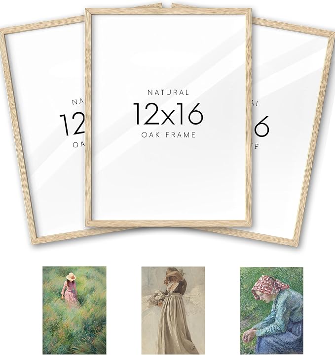 KensTro 12x16 Set of 3 Natural Oak Wood Picture Frame by KensTro