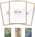 KensTro 12x16 Set of 3 Natural Oak Wood Picture Frame by KensTro