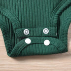 Aalizzwell Preemie Newborn Infant Baby Girls Clothes Ribbed Romper Bodysuit - Image 5