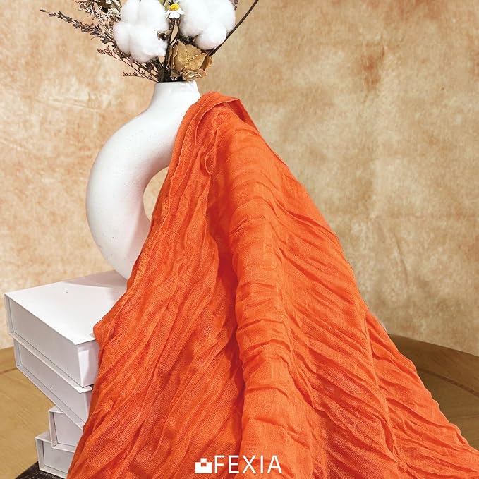 FEXIA 3 Pack Orange Fall Table Runner 35x120 Inches - Image 5