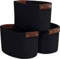 3 Pack Cotton Rope Storage Basket Woven Shelf Storage Bin by Organizix