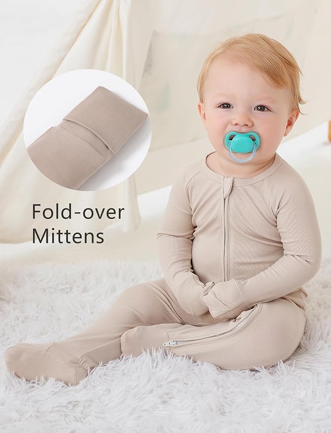 JunNeng Viscose from Bamboo Baby Sleeper, Newborn Footie Pajamas - Image 4
