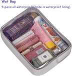 TSA Approved 5-Piece Diaper Bag Organizer Pouch Set Clear Waterproof TPU Kids - Image 4