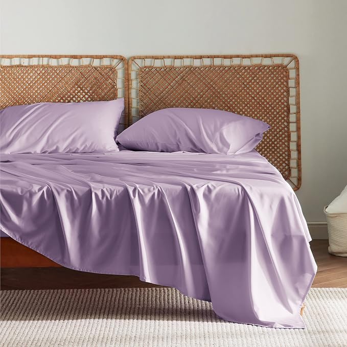 Bedsure Queen Sheet Set, Rayon Derived from Bamboo, Cooling Sheets, Breathable - Image 2