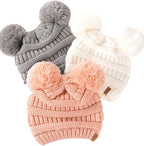 FURTALK Baby Winter Knitted Beanie Hat Soft Warm Lined Pom Pom by FURTALK
