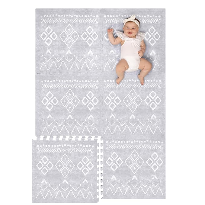 Lillefolk Baby Play Mat for Floor – 4x6ft Gray | Soft Non Toxic Premium EVA by LillefolkKids