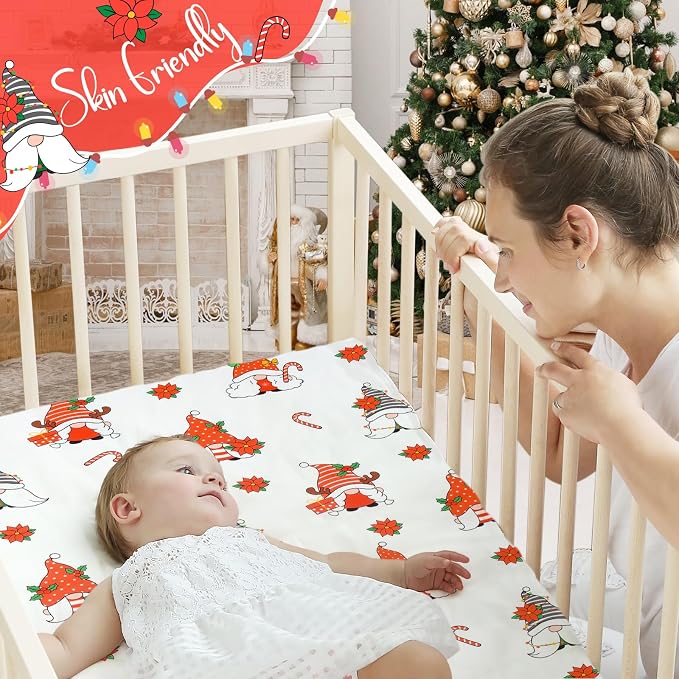 UOMNY Crib Sheet Christmas Fitted Crib Sheets Baby Sheet - Image 5