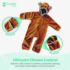 Cuddle Club Fleece Baby Bunting Bodysuit - Image 3