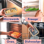 Ziruma Non-Toxic 2.6 Cup Glass Food Storage Containers - Image 5