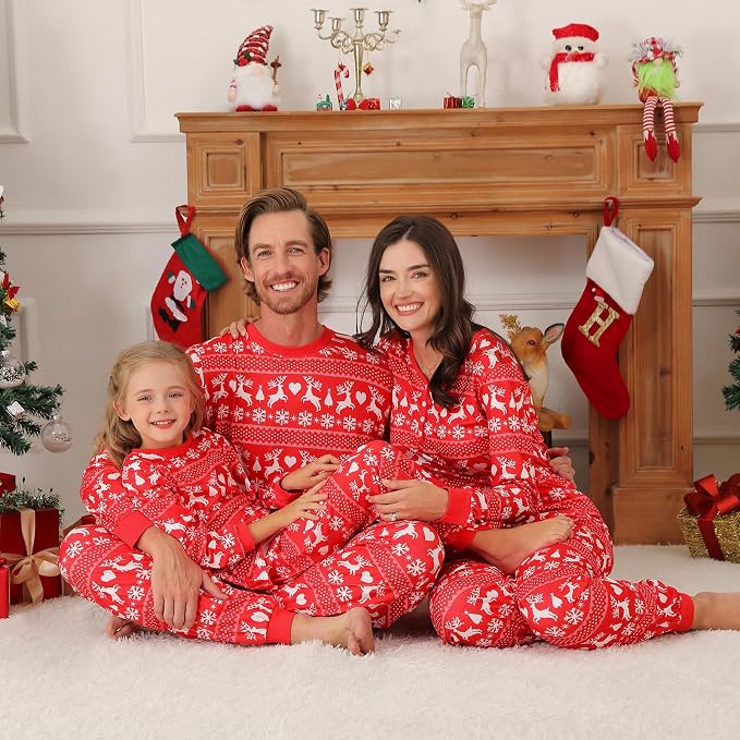 Weixinbuy Family Pajamas Set Christmas Pjs Matching Clothes Pajamas - Image 5