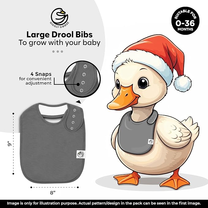 3 Pack Baby Bibs for Boys & Girls | Cotton, Absorbent Drooling & Teething Bib | - Image 2