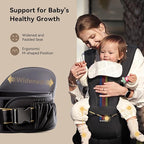 Baby Carrier with Hip Seat, BeBeBus 2-in-1 Ergonomic Newborn to Toddler Carrier - Image 6
