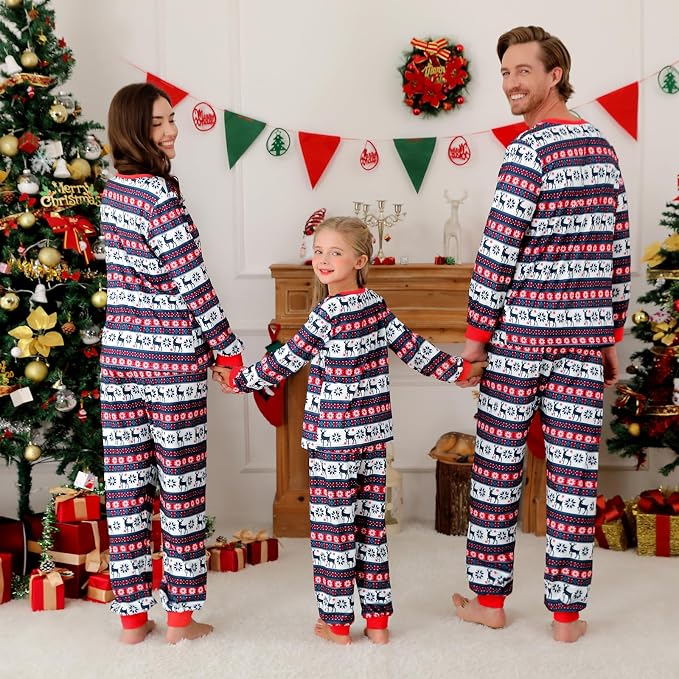 Weixinbuy Family Pajamas Set Christmas Pjs Matching Clothes Pajamas - Image 5