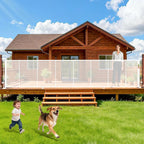 236" Retractable Baby Gate Extra Wide, Mesh Gate Long Child Gate Pet Gate by Dueelala
