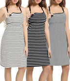 SUIEK 3-Pack Maternity Nursing Nightgown Cotton Breastfeeding Dress Pregnancy by SUIEK