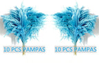 Blue Pampas Grass for Home Decor - Image 2