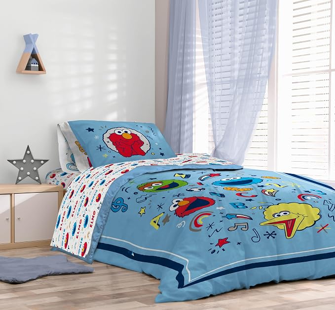 Sesame Street Full Comforter Set – 7 Piece Kids Bedding Includes Comforter - Image 6