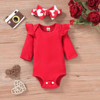 Aalizzwell Preemie Newborn Infant Baby Girls Clothes Ribbed Romper Bodysuit - Image 4