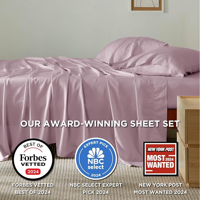 Bedsure Queen Sheet Set, Rayon Derived from Bamboo, Cooling Sheets, Breathable - Image 3