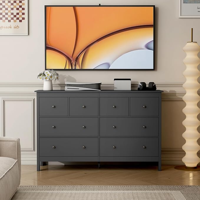 wanan 8 Drawer Dresser, 8 Drawers Wide Dresser - Image 3