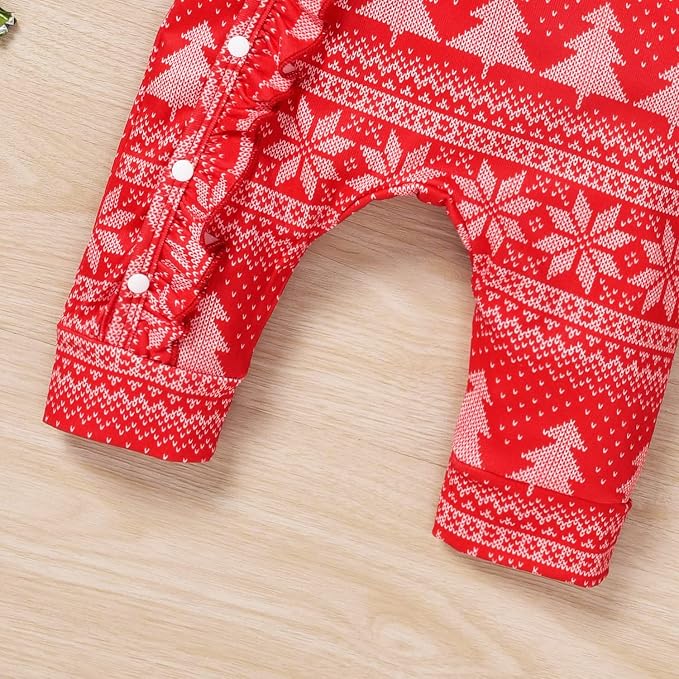Aalizzwell Baby Girls Romper Outfit Fall Winter Clothes - Image 6