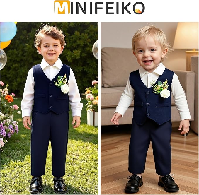 Toddler Boys Suit 3Pcs 1-5T - Image 2