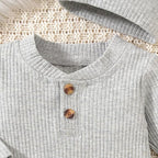 Aalizzwell Newborn Baby Ribbed Romper - Image 3