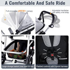 Baby Stroller, 2-in-1 Reversible Toddler Seat - Image 6