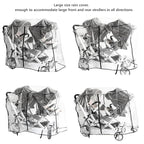 Double Stroller Rain Cover, Rain Cover - Image 4
