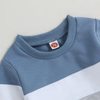 Kupretty Toddler Baby Boy Fall Winter Clothes Color Block Long Sleeve - Image 2