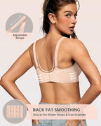 OEAK Womens Deep V Bras Wireless Comfortable Bra Supportive No Underwire Bras - Image 3