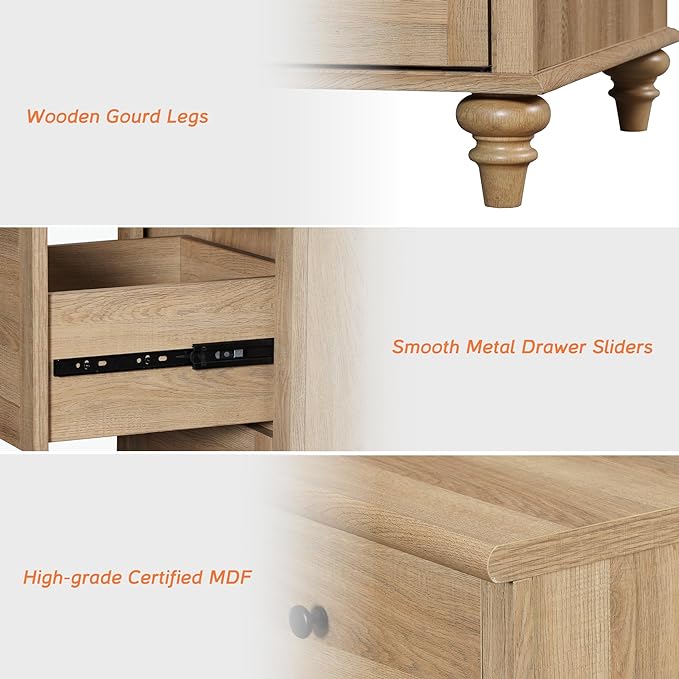 WAMPAT Oak Dresser for Bedroom - Image 5