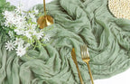 FEXIA 3 Pack Sage Green Table Runner 35x120 Inches - Image 3