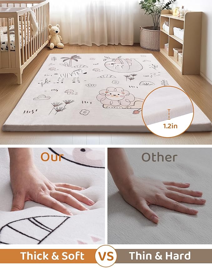 ROBUD Baby Play Mat, Baby Floor Play Mat, 50×50in Kids Play Mat - Image 3