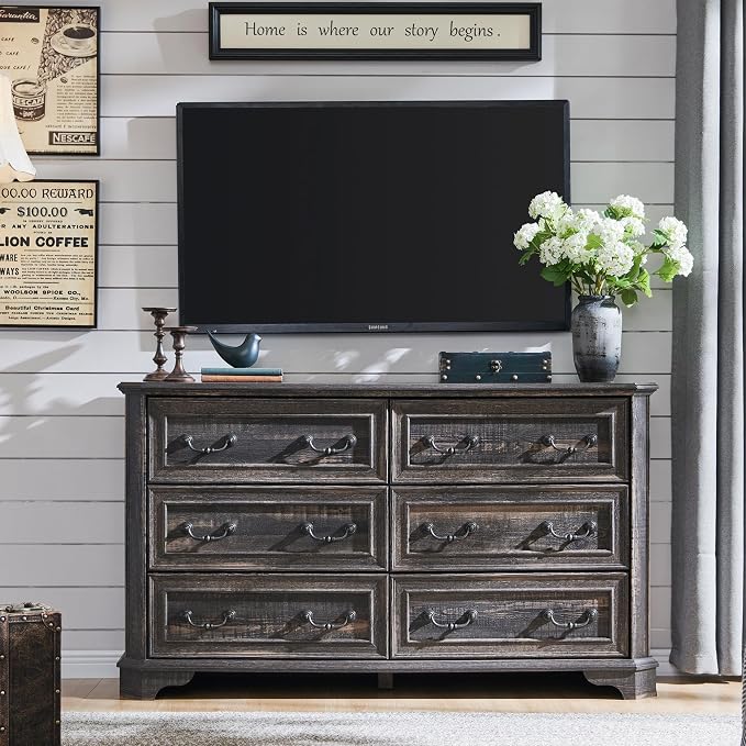 T4TREAM Farmhouse 6 Drawers Dresser - Image 3