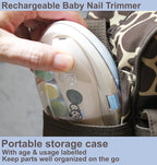 Rechargeable 22 in 1 Baby Nail Trimmer, Usage Labeled Case, 13 Extra - Image 7
